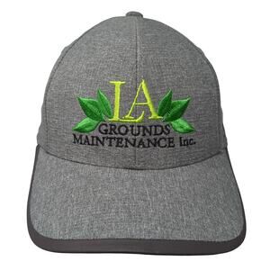 LA Grounds Maintenance Inc. Strapback Baseball Cap Gray One Size Adjustable Igio